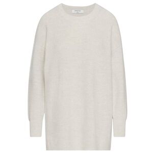 Aritzia Babaton Matisse Merino Wool Crewneck Sweater Dress Cream Knit Sz S